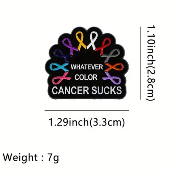 2$ Add On⭐ Whatever Color Cancer Sucks Pin - Picture 2 of 2